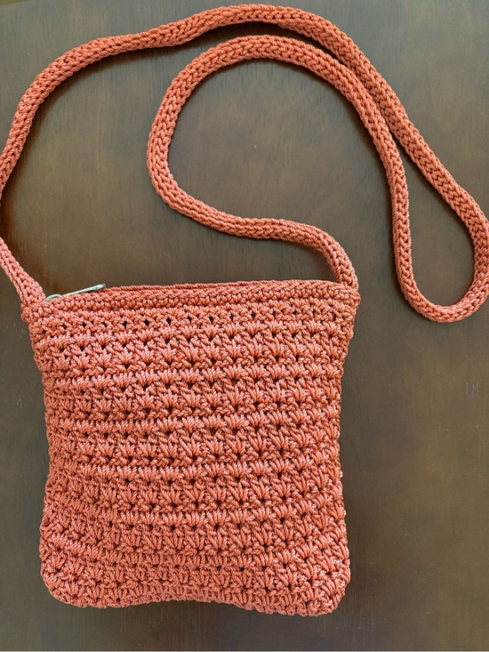 Clarks Handbags - Clarks Boho-Chic Woven Crossbody Purse- In Burnt Orange